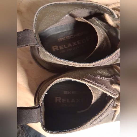 Skechers Brown Leather Lace Up Sneaker Boots Booties Shoes 7.5 Rare Eu 40 - Picture 9 of 9